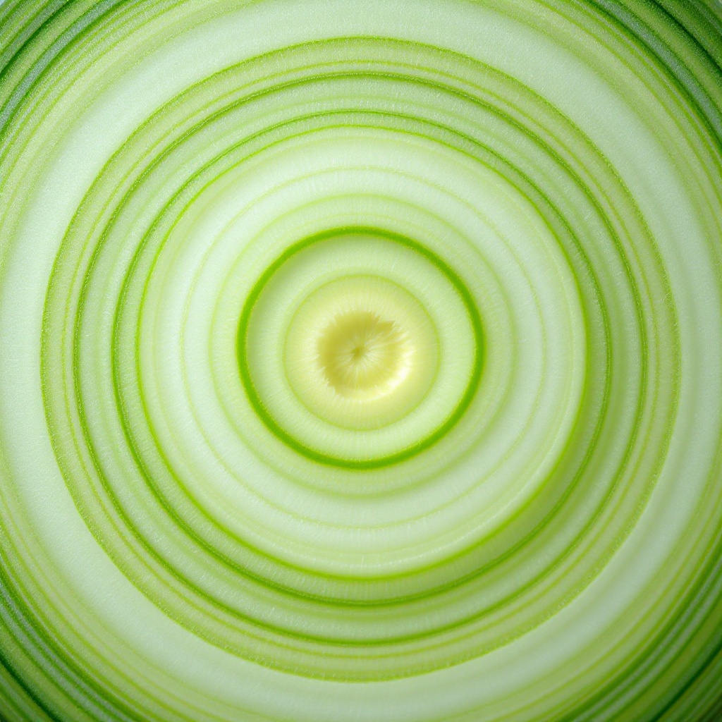 leek cross-section (overhead)