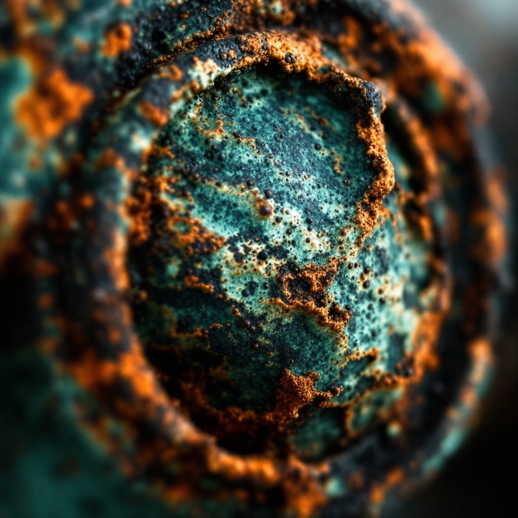 corroded copper pipe