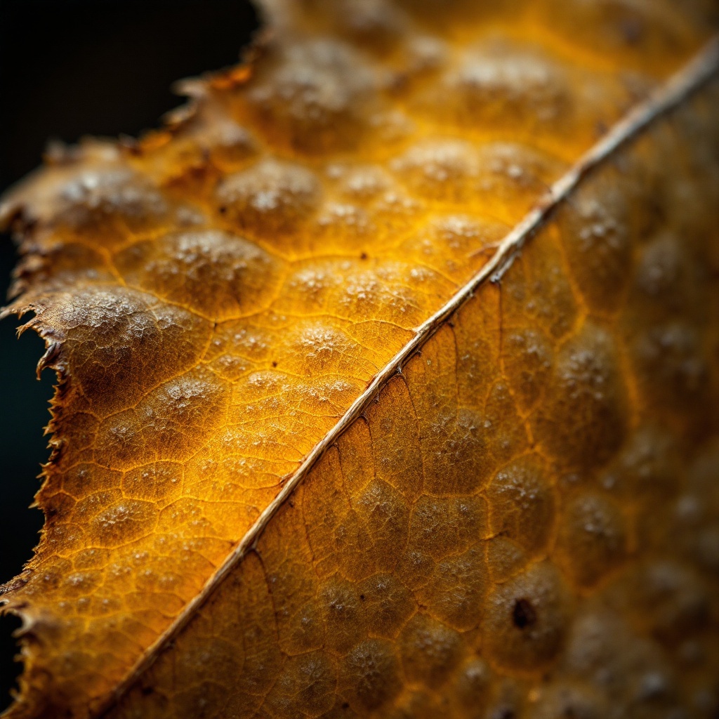 dried leaf cell structure