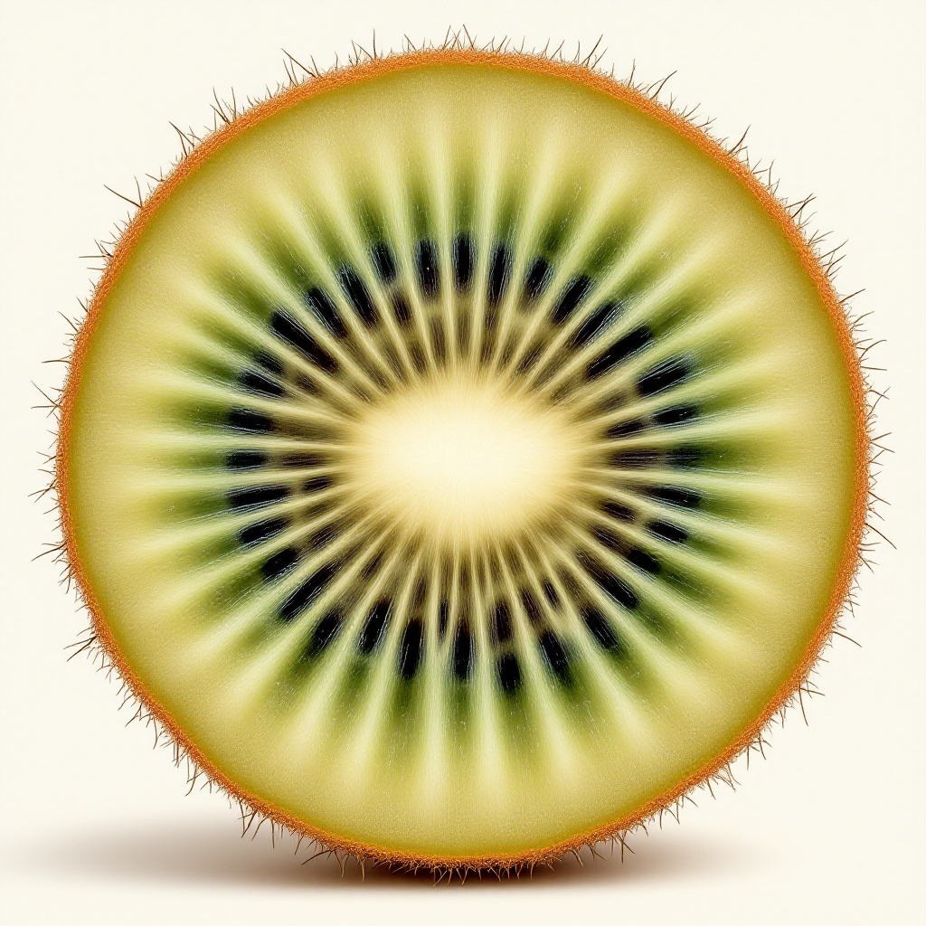 kiwi fruit stem cross-section