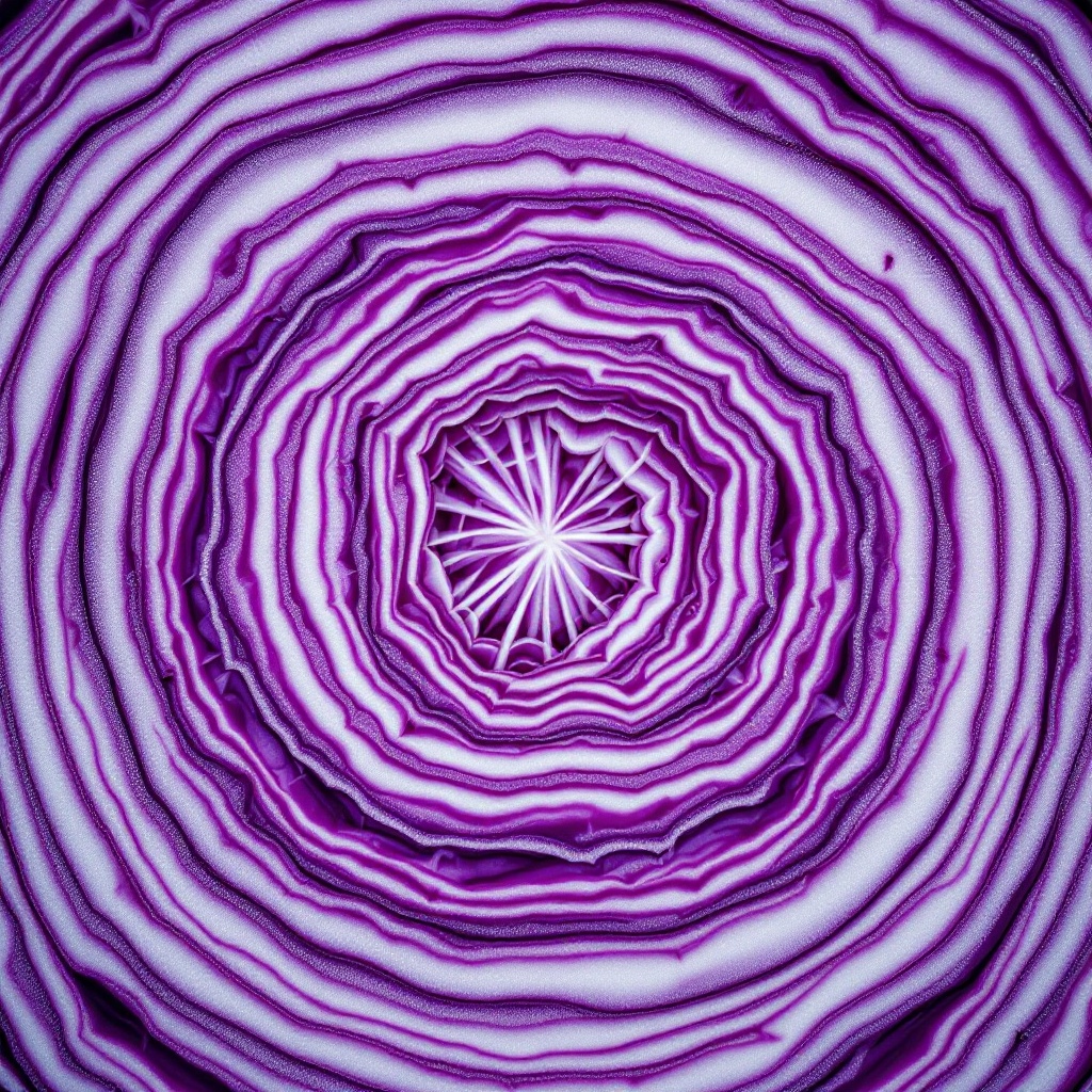 red cabbage cross-section