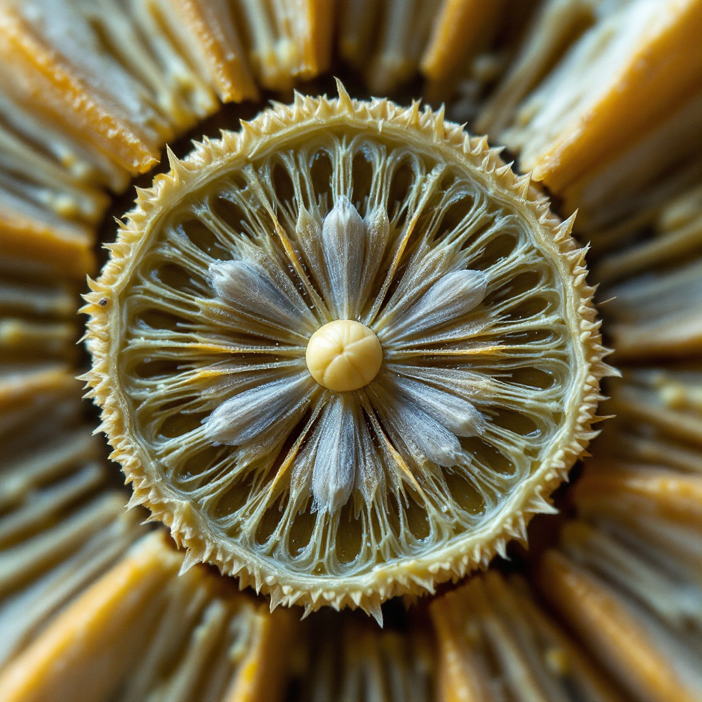 Cardamom pod cross-section