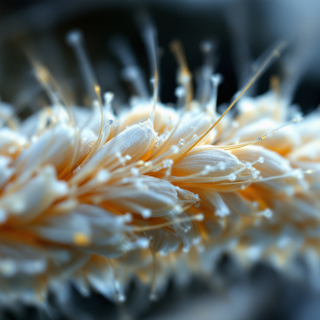 Wheat grain surface