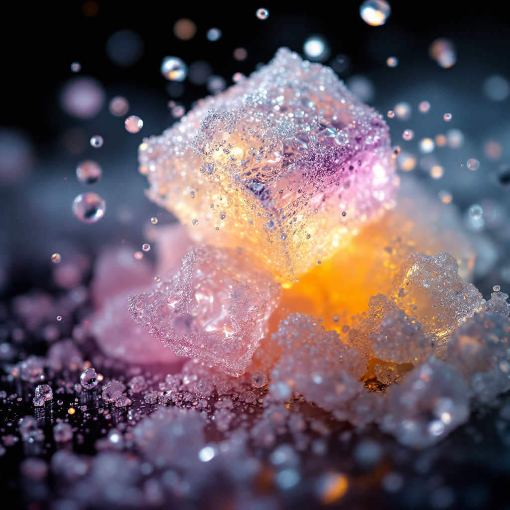 Popping candy crystals