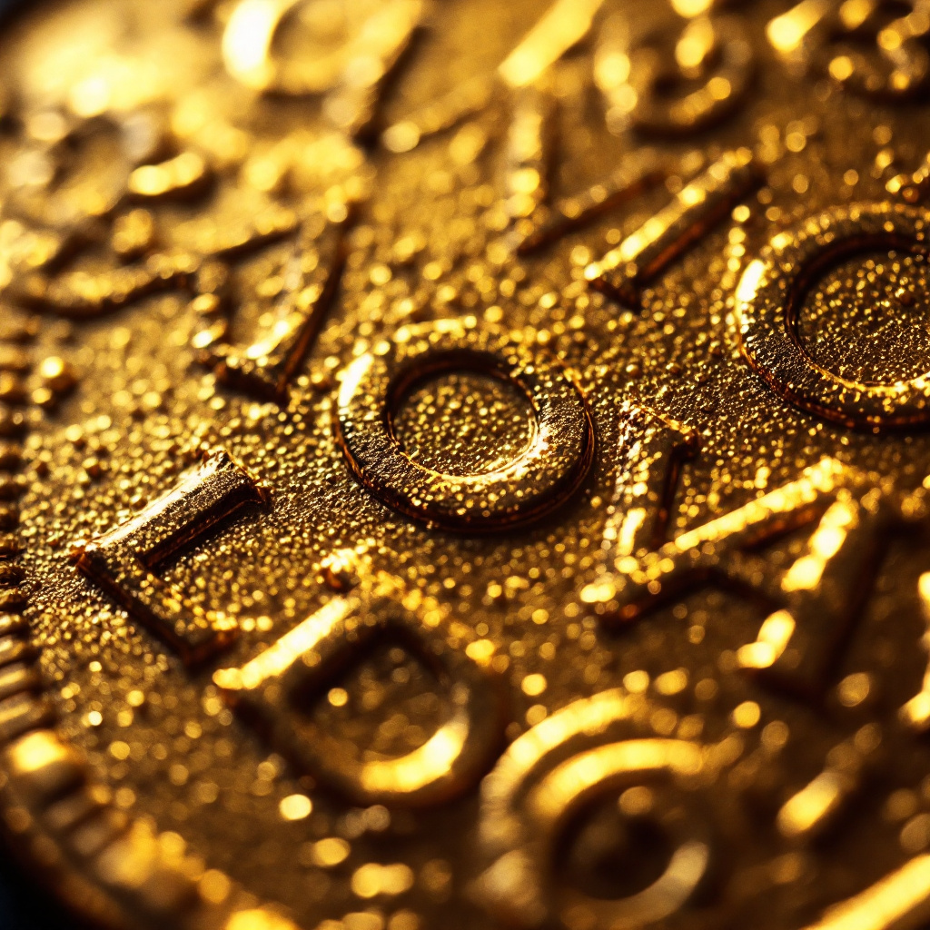 Coin relief detail (macro)