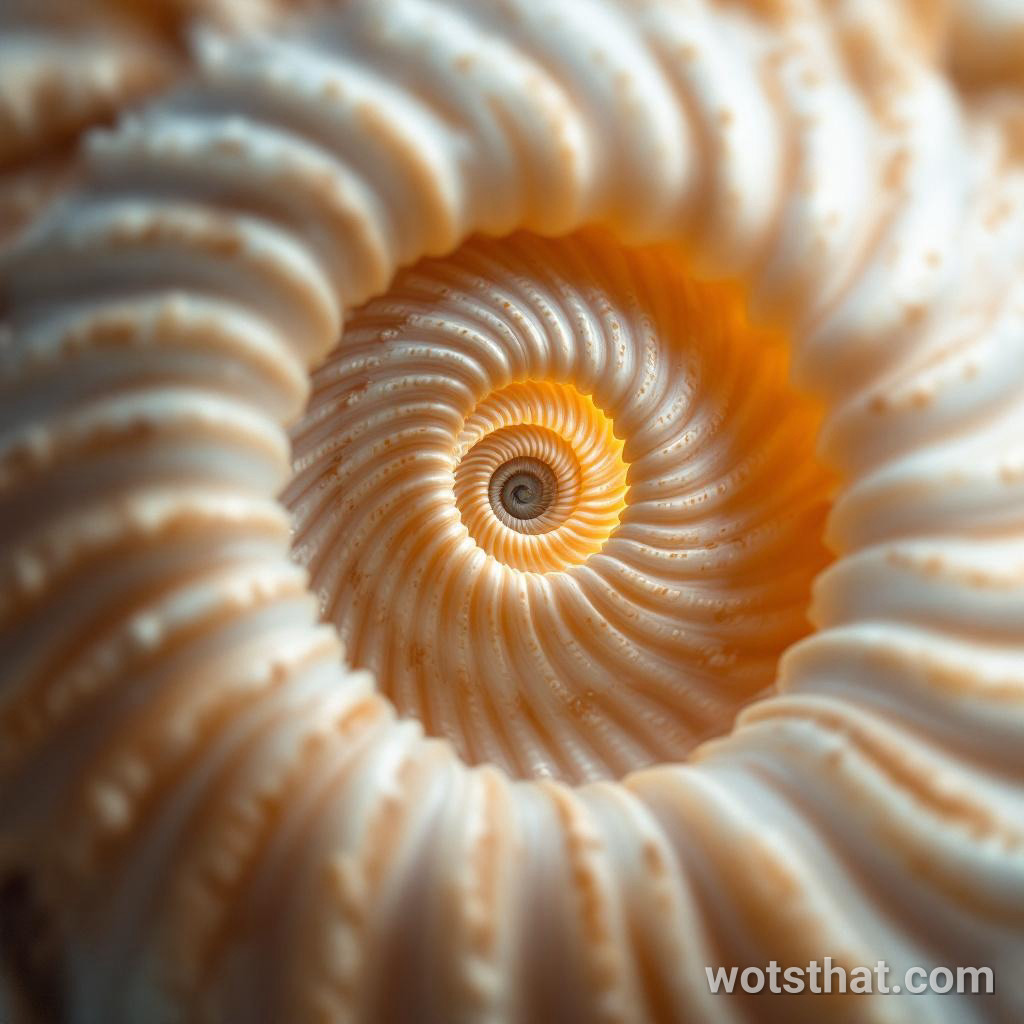 Seashell spiral interior