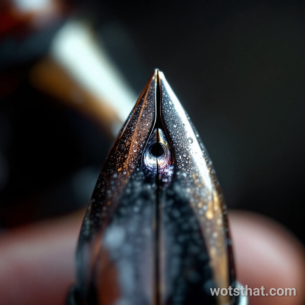 Fountain pen nib channel