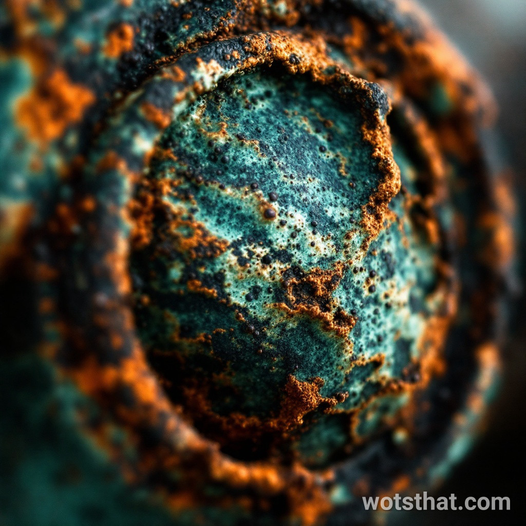 Corroded copper pipe