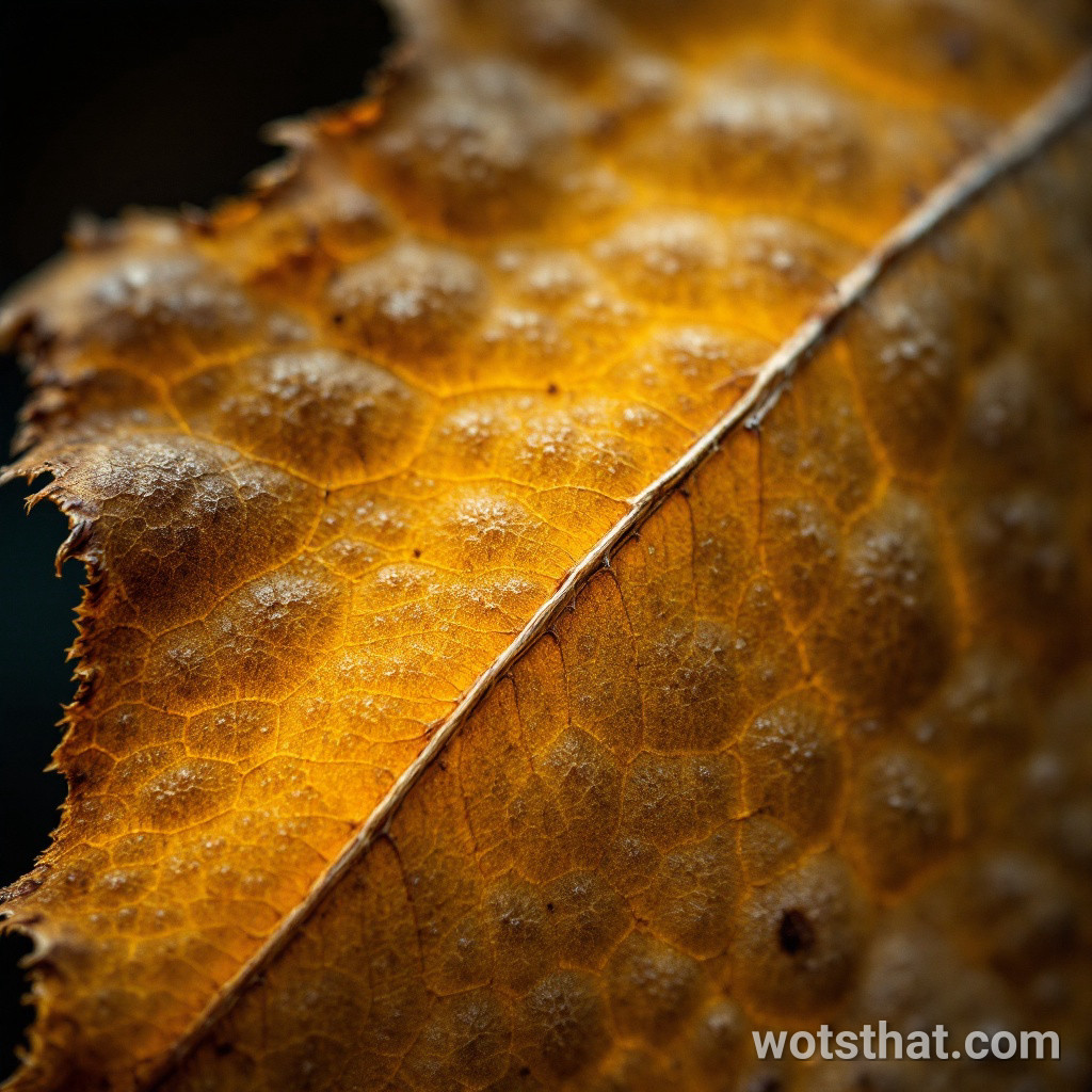 Dried leaf cell structure