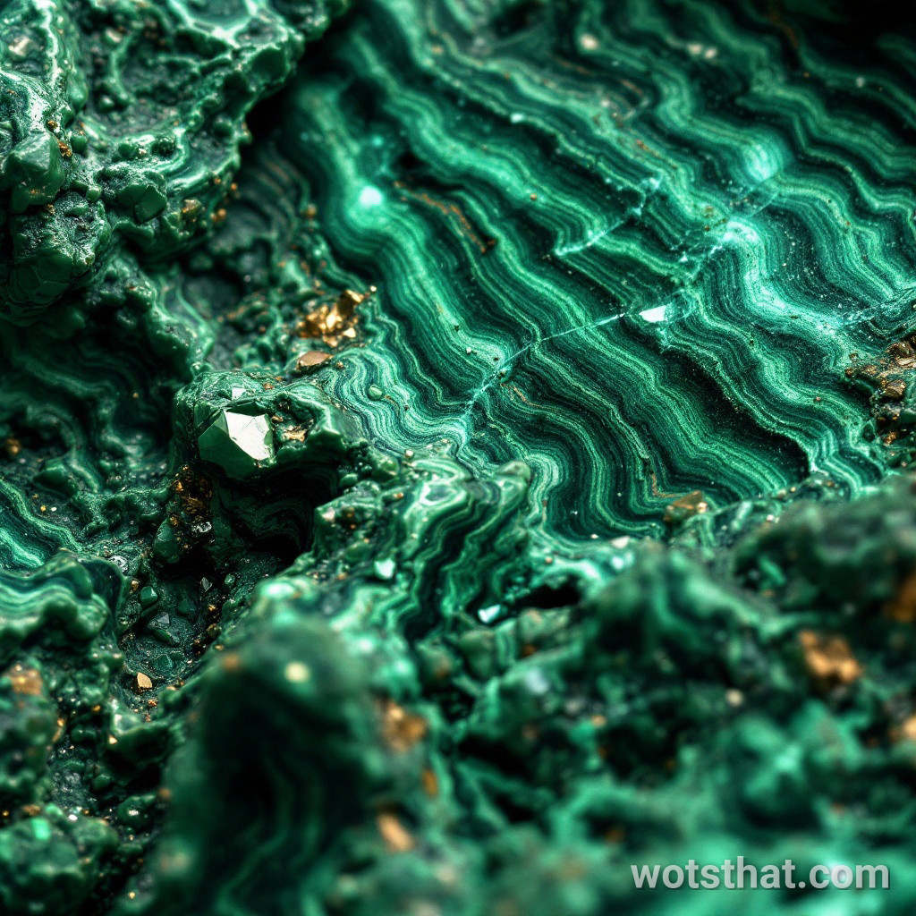 Malachite mineral surface