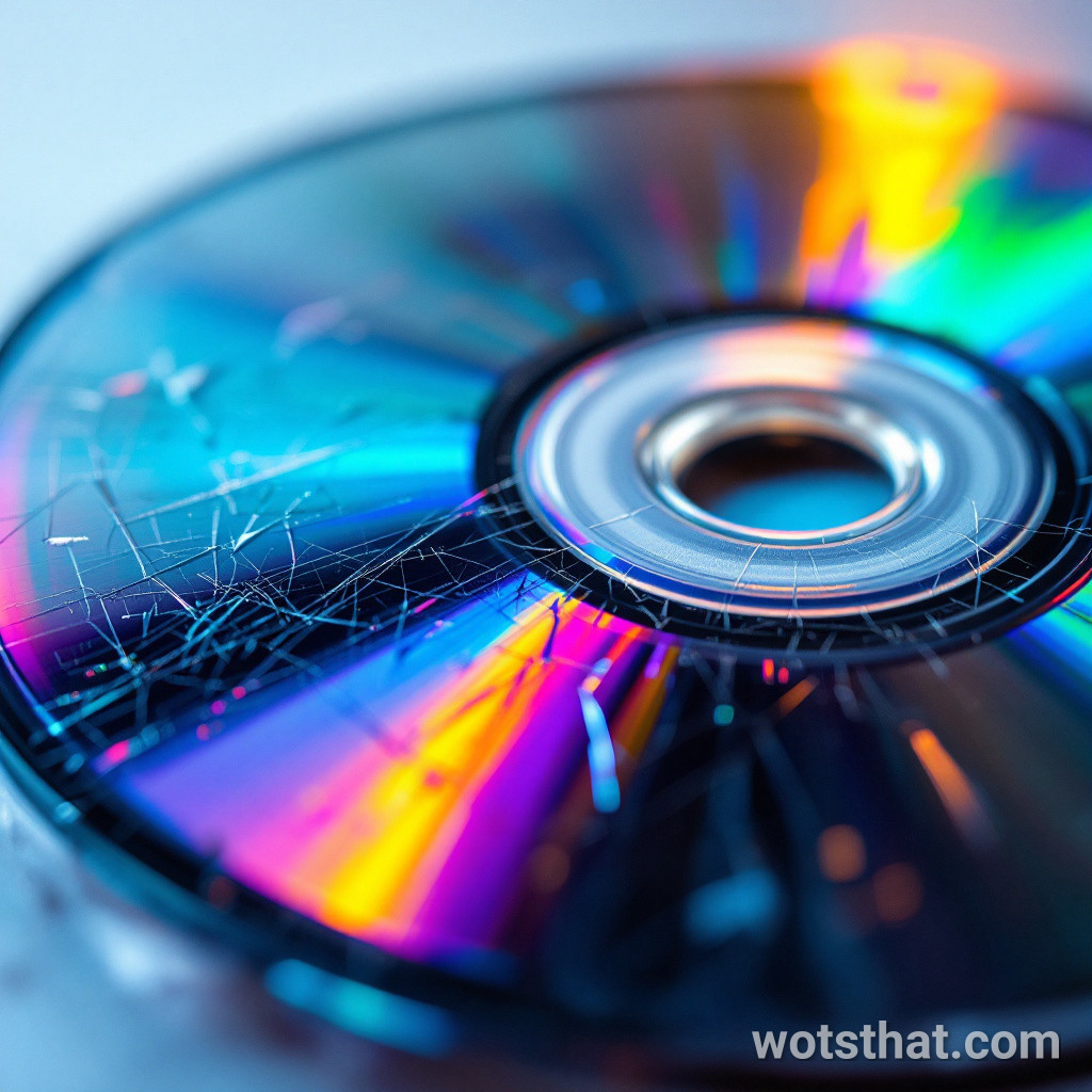 Scratched DVD surface