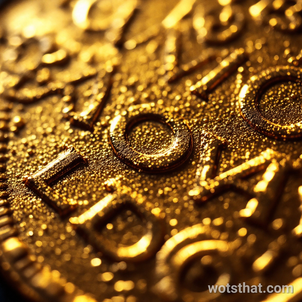 Coin relief detail (macro)