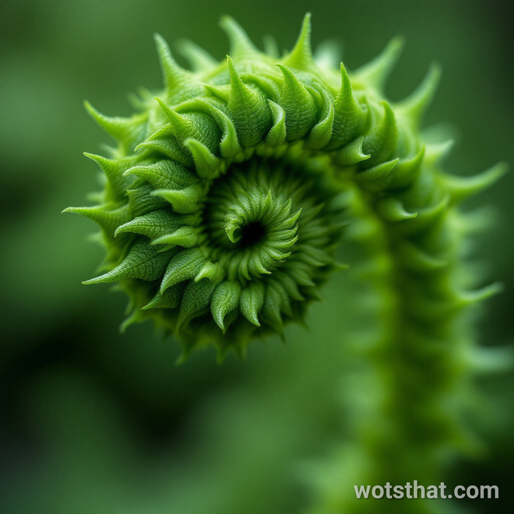 Fern frond unfurling