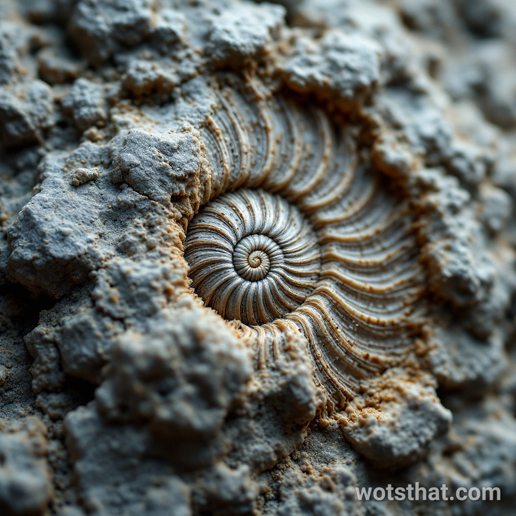 Fossil in limestone