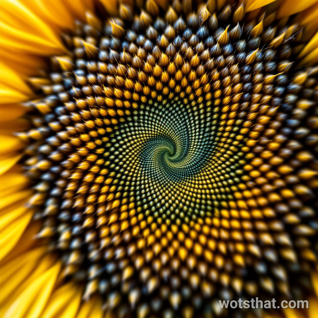 Sunflower seed spiral