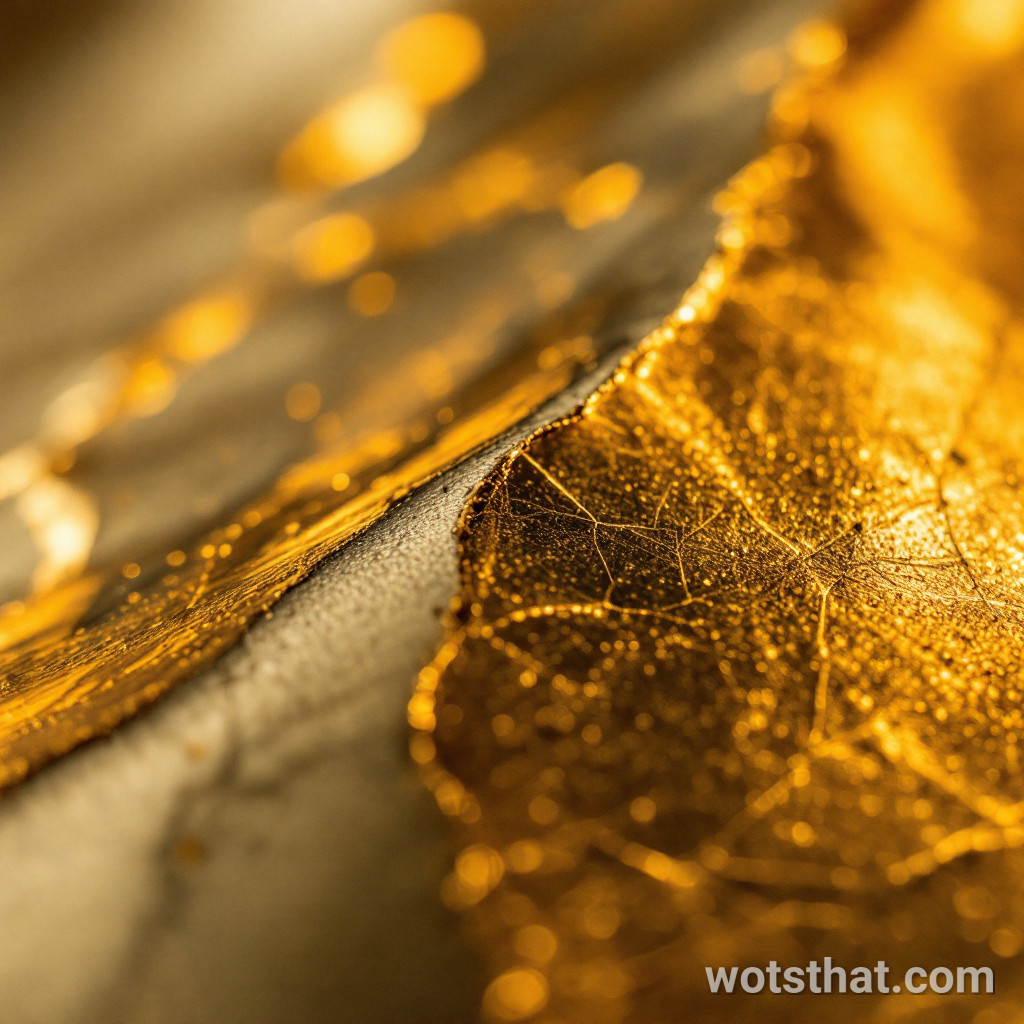 Gold leaf surface (macro)