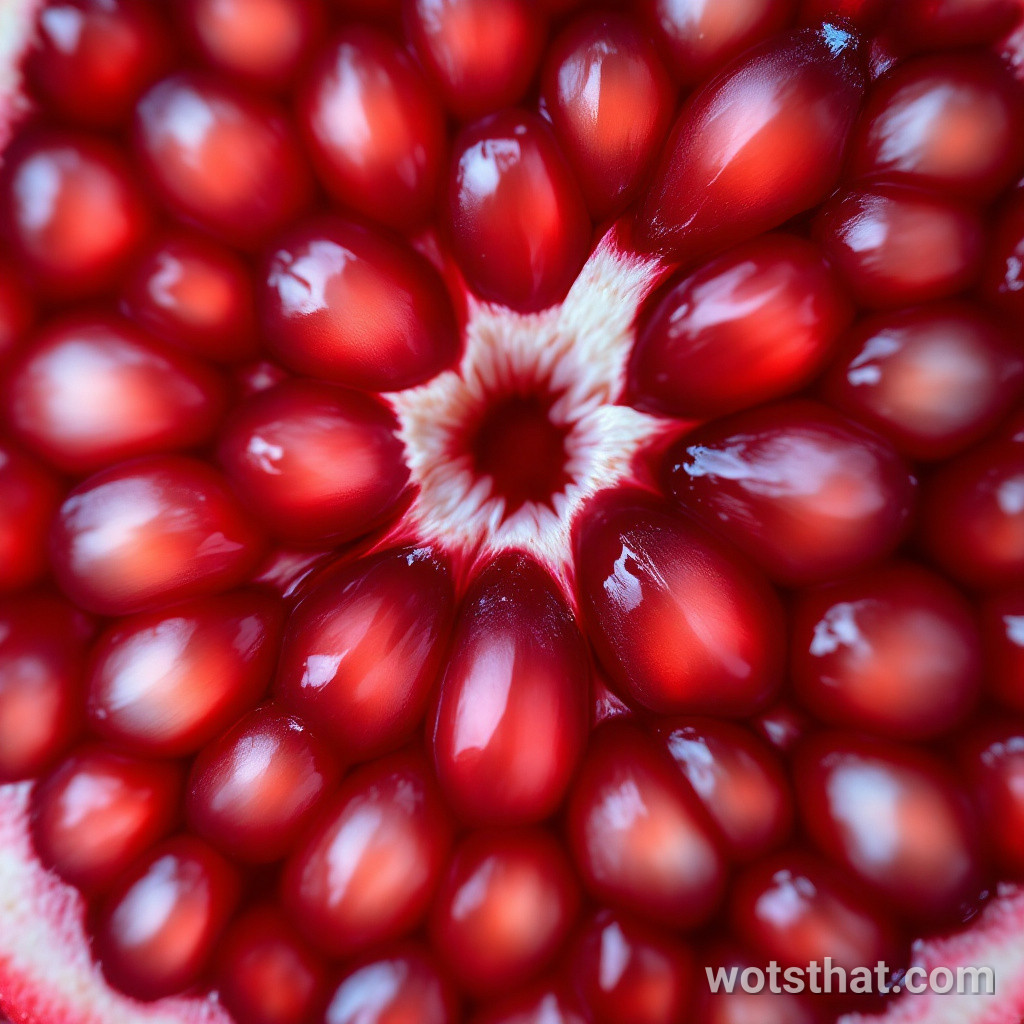 Halved pomegranate