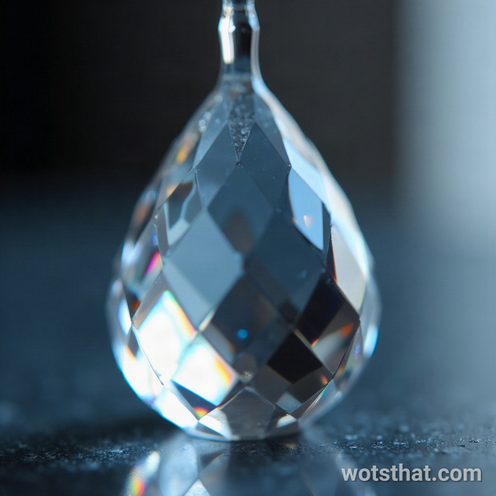 Chandelier crystal facet (macro)