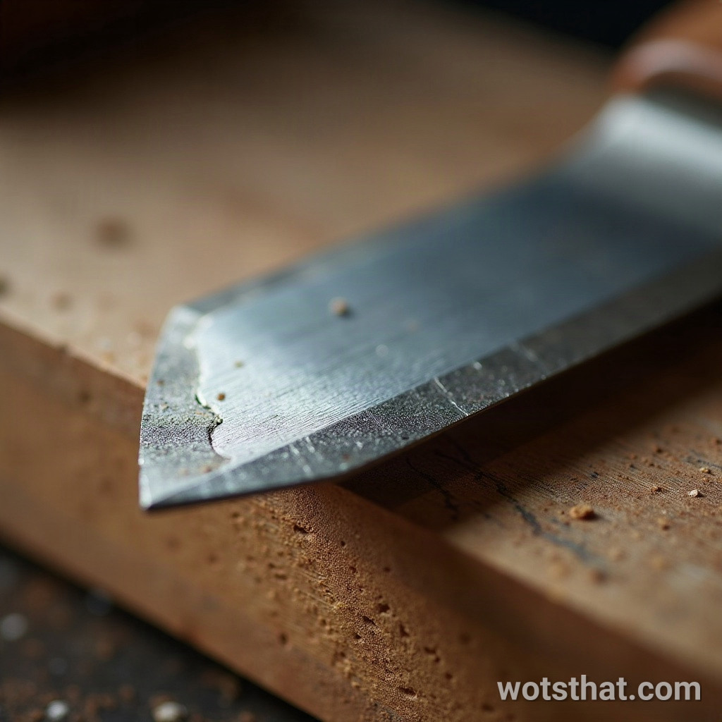 Chisel blade edge texture (macro)