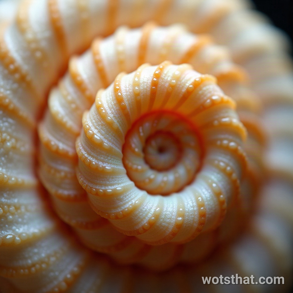 Whelk shell spiral (macro)