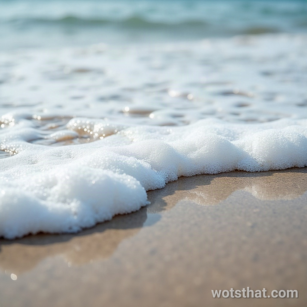 White wave foam texture (macro)