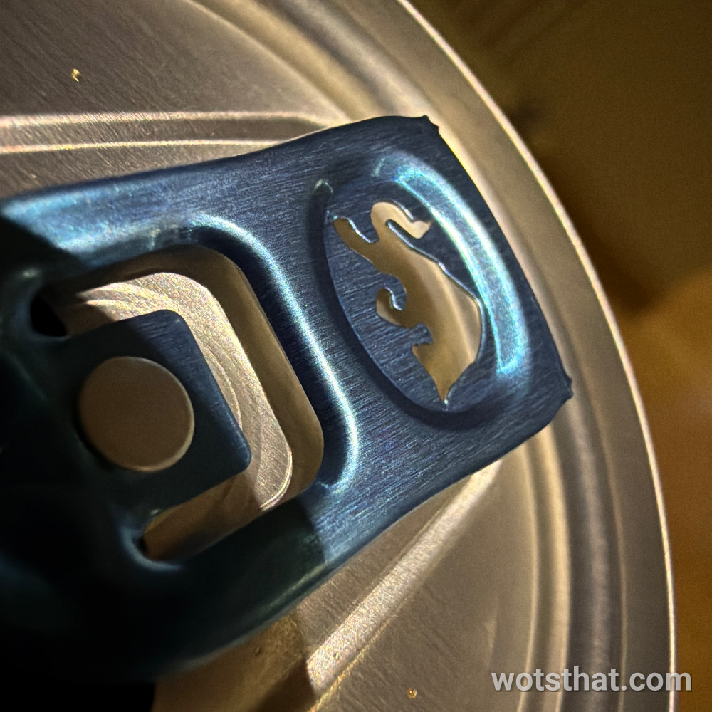 Ring pull on a red bull can
